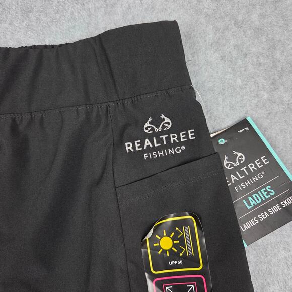 NWT Realtree Skort Womens Size XL (16-18) Black UPF50 Pockets - Picture 3 of 9